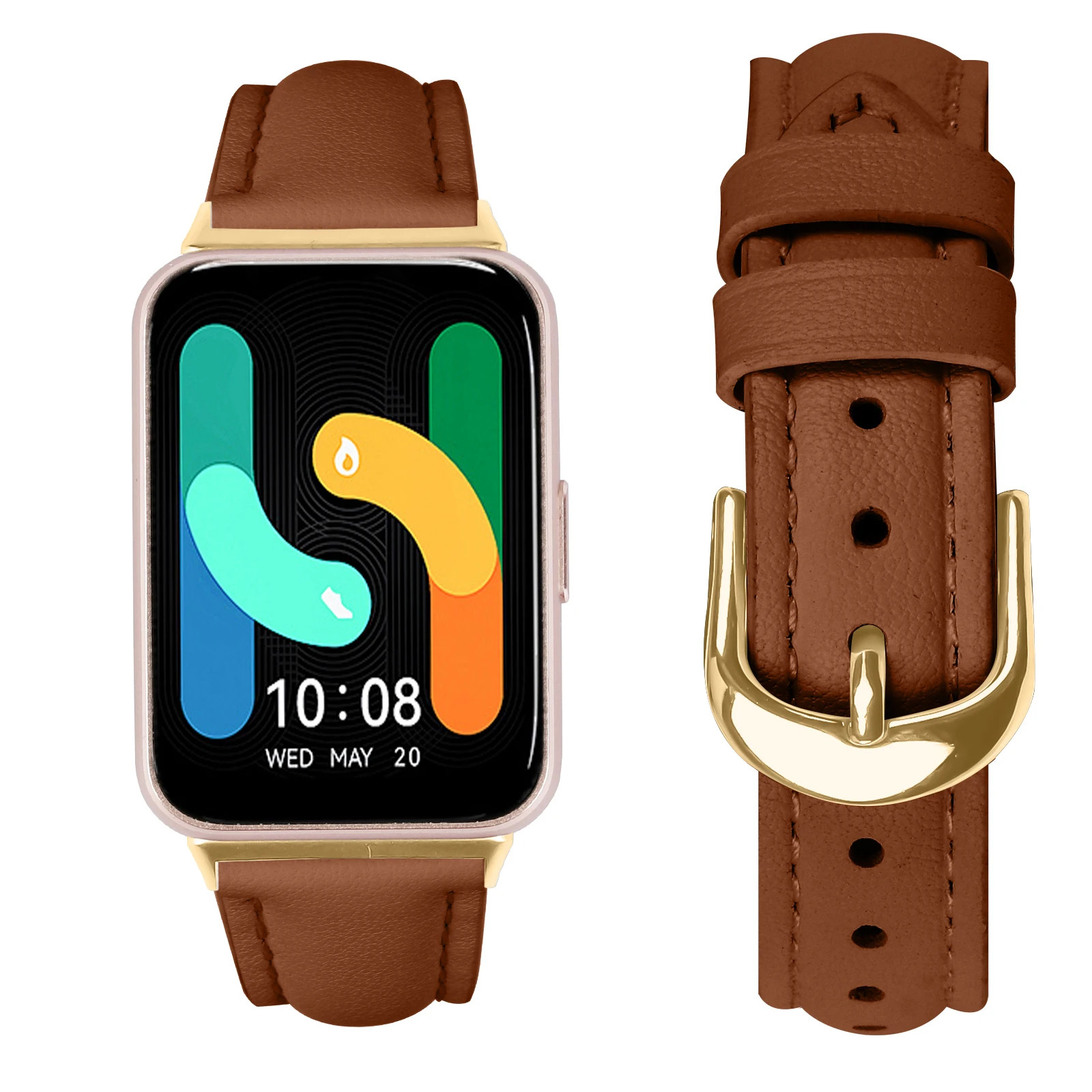 Slim Leather Business Sport Band Replacement Adjustable Wristband