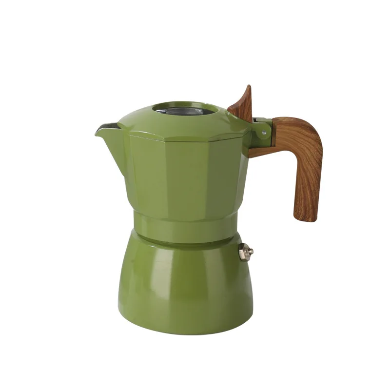 Double Valve Moka Pot Italian Espresso Coffee Machine Extractor Retro Pot Outdoor Coffee Maker summer naples suit italian retro slim two button suit for commuters linen retro casual lapel collar notched lapel blazer