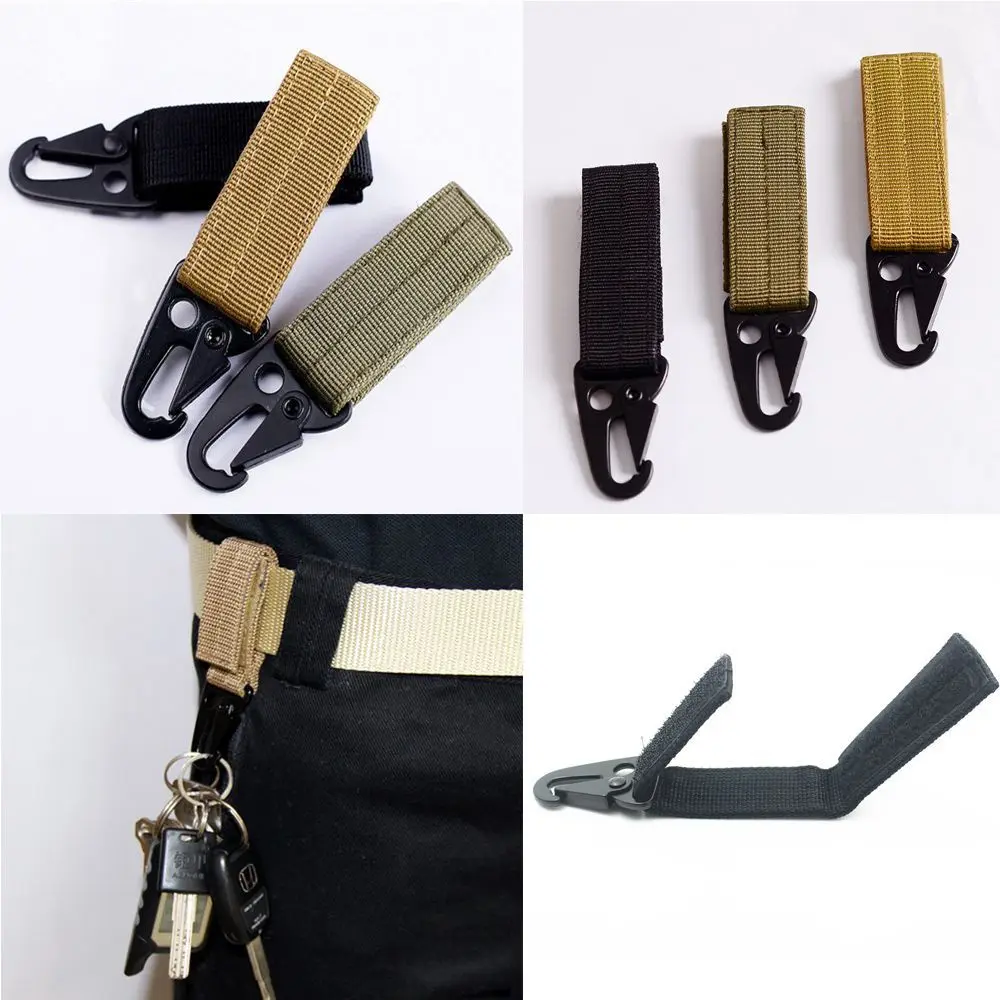 

Outdoor Webbing Tactical Nylon Molle Buckle Carabiner Clip Key Hook Hanging Belt