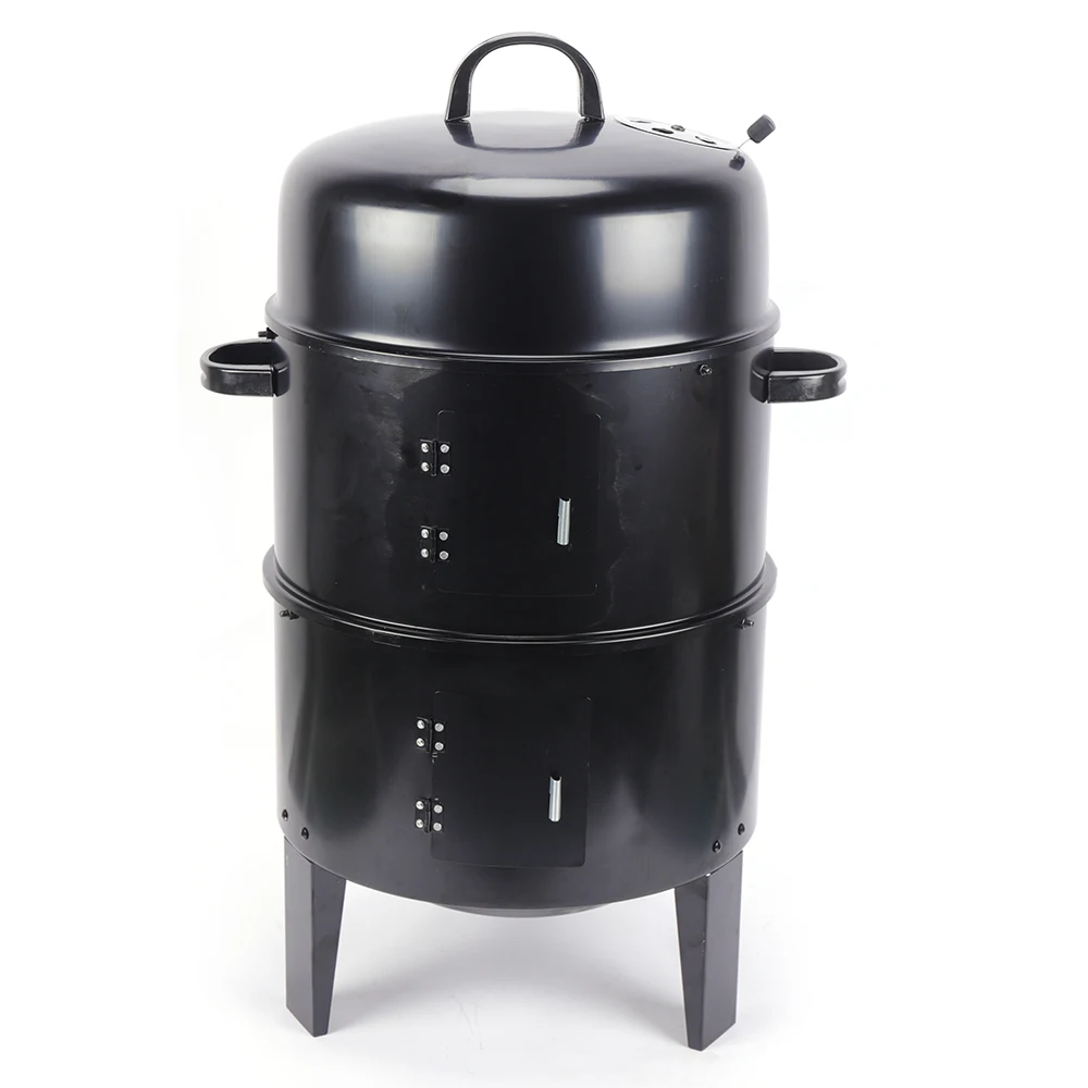 LOYALHEARTDY Barbecue Grills Charcoal BBQ Grill Barbecue Smoker Grill 3 in 1 Round Camping Fire Pit Portable Barbecue Grill