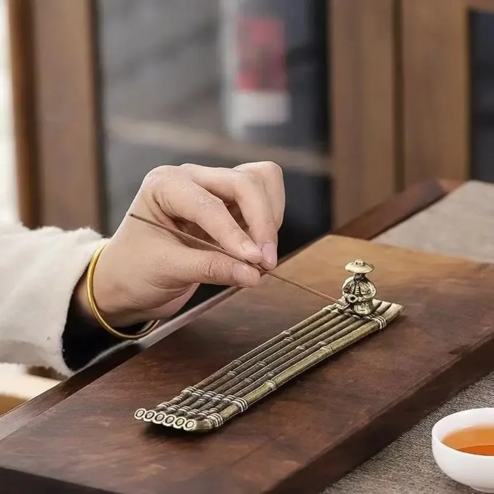 Metal Incense Stick Burner Boat Shape for Aromatherapy
