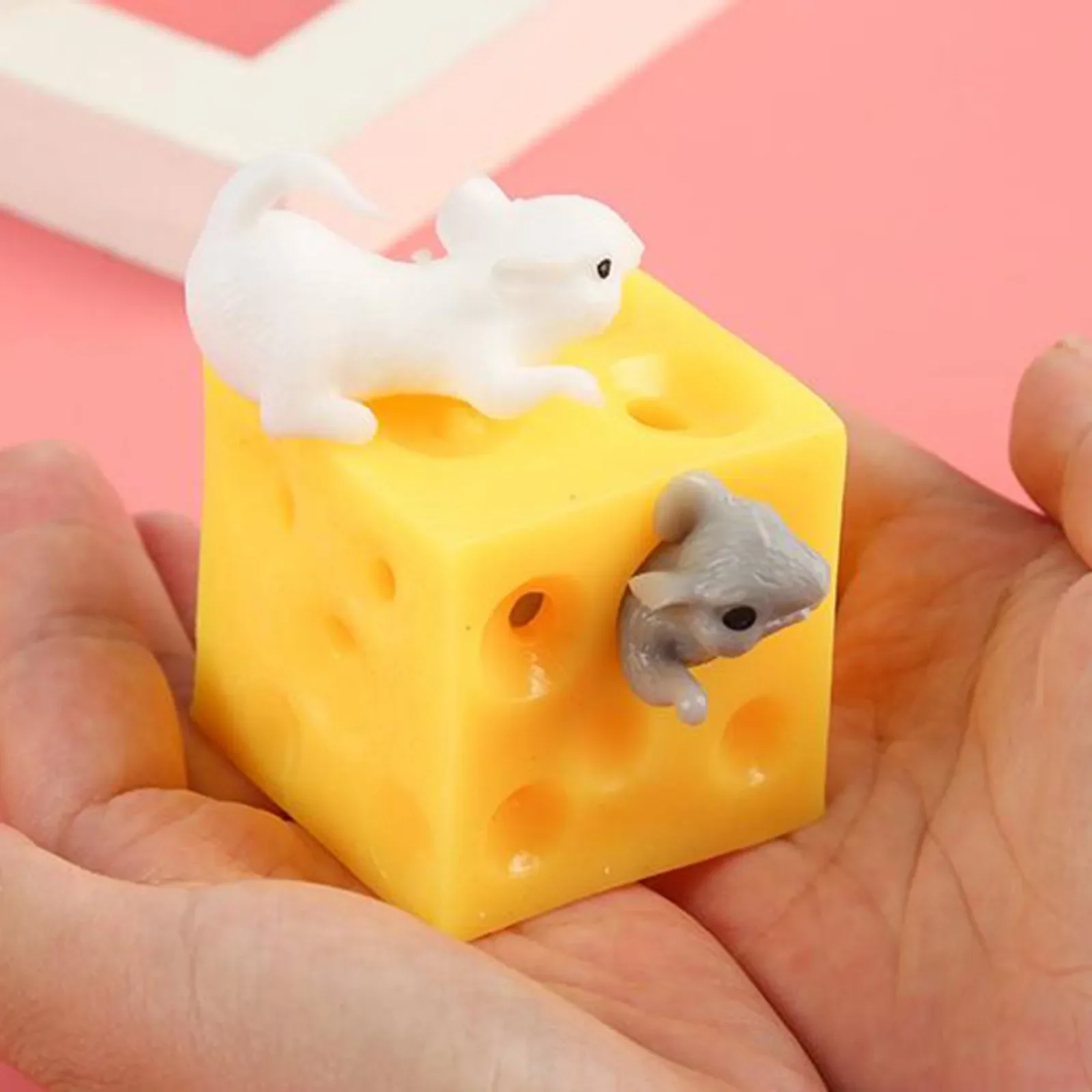 Cheese Mouse Squeeze Toy Relieve Stress And Anxiety Autism Sensory Fidget Kids Antiestrés Juguetes Cumpleaños Invitados Niños 4