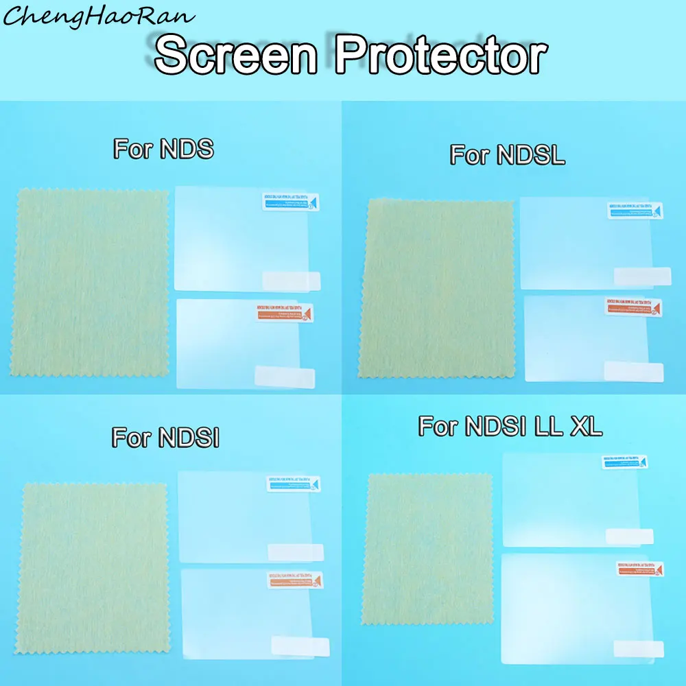 1 Stück transparente Schutzfolie für NDS NDSL NDSI LL XL LCD-Bildschirm, transparente Abdeckung oben und unten