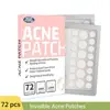 72Pcs Invisible Removal Pimple Anti-Acne Hydrocolloid Patches Spots Marks Concealer Waterproof Repair Sticker 1