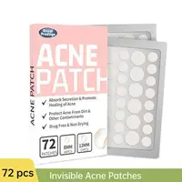 72Pcs Invisible Removal Pimple Anti-Acne Hydrocolloid Patches Spots Marks Concealer Waterproof Repair Sticker 1