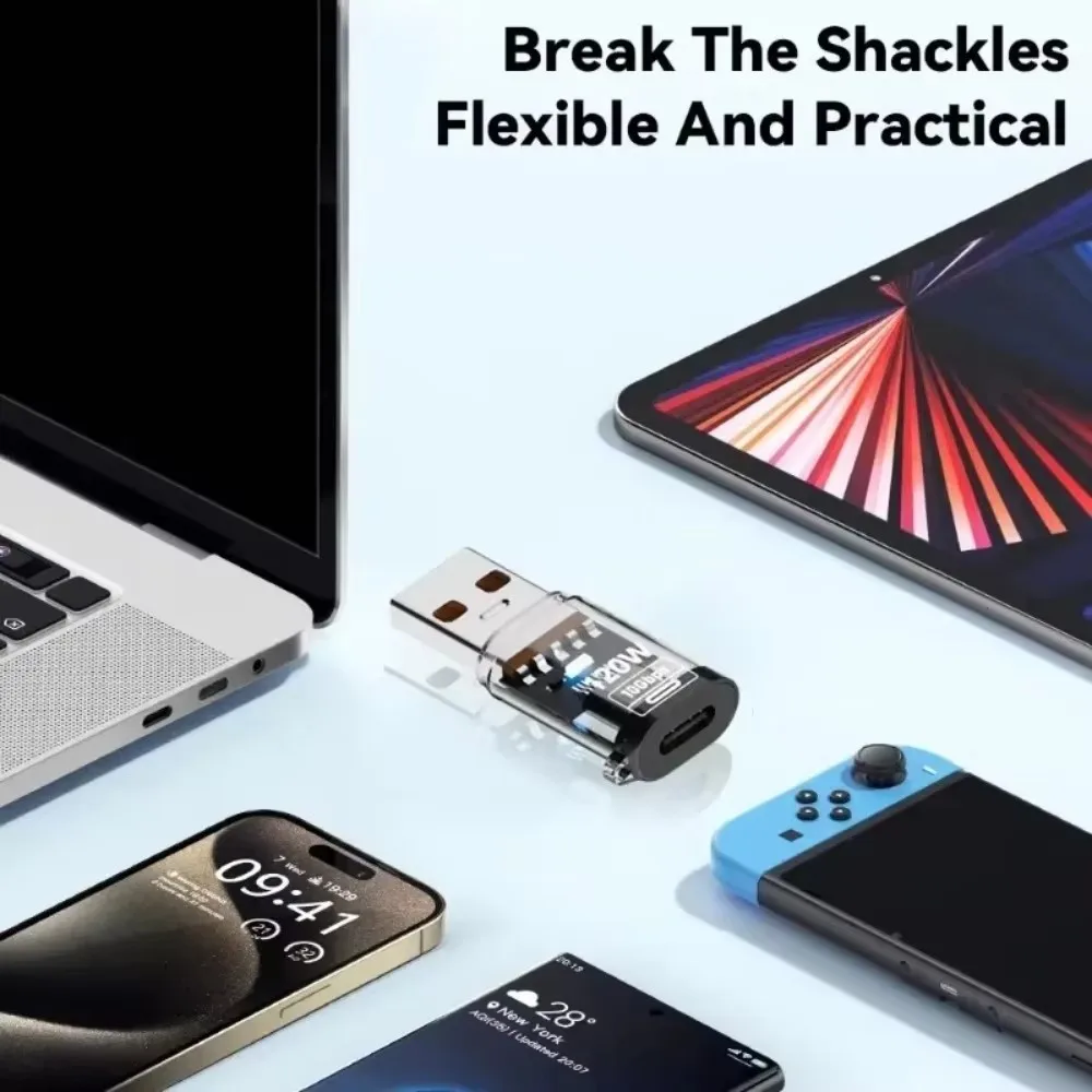 120W 고속 충전 USB 타입 C 휴대폰 어댑터 USB C-타입 A(남성-여성) 변환 컨버터 맥북 아이폰 삼성 커넥터용
