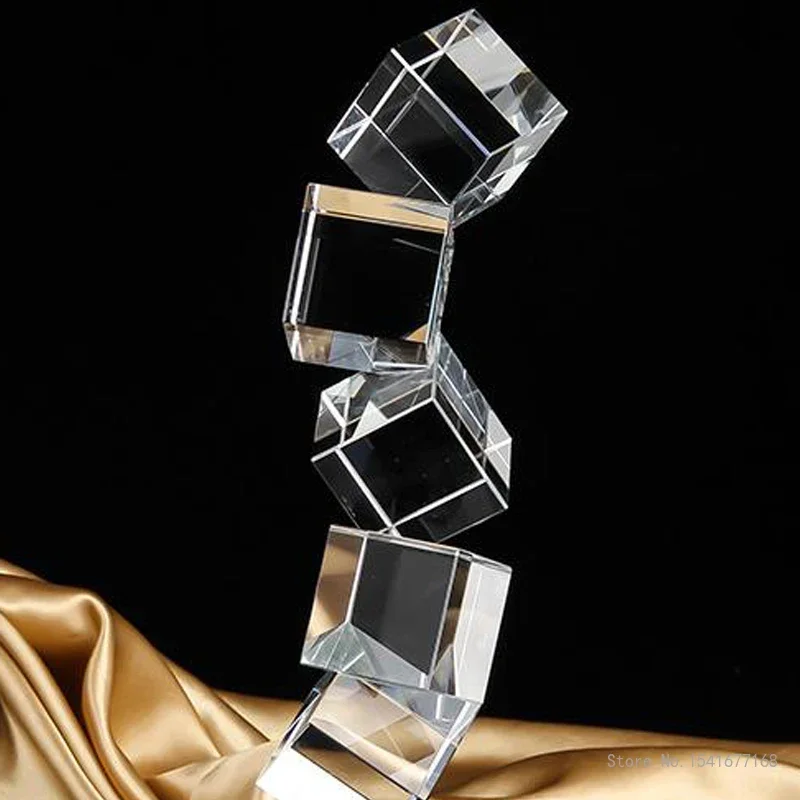 Customized Transparent Crystal Trophy, Creative Festival Award, High Cup, Sports Competition, Awards, Home Decorations, New, 1Pc