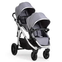 Poussettes jumelles pliantes et inclinables légères pour deux enfants, poussette de voyage pour bébé 6