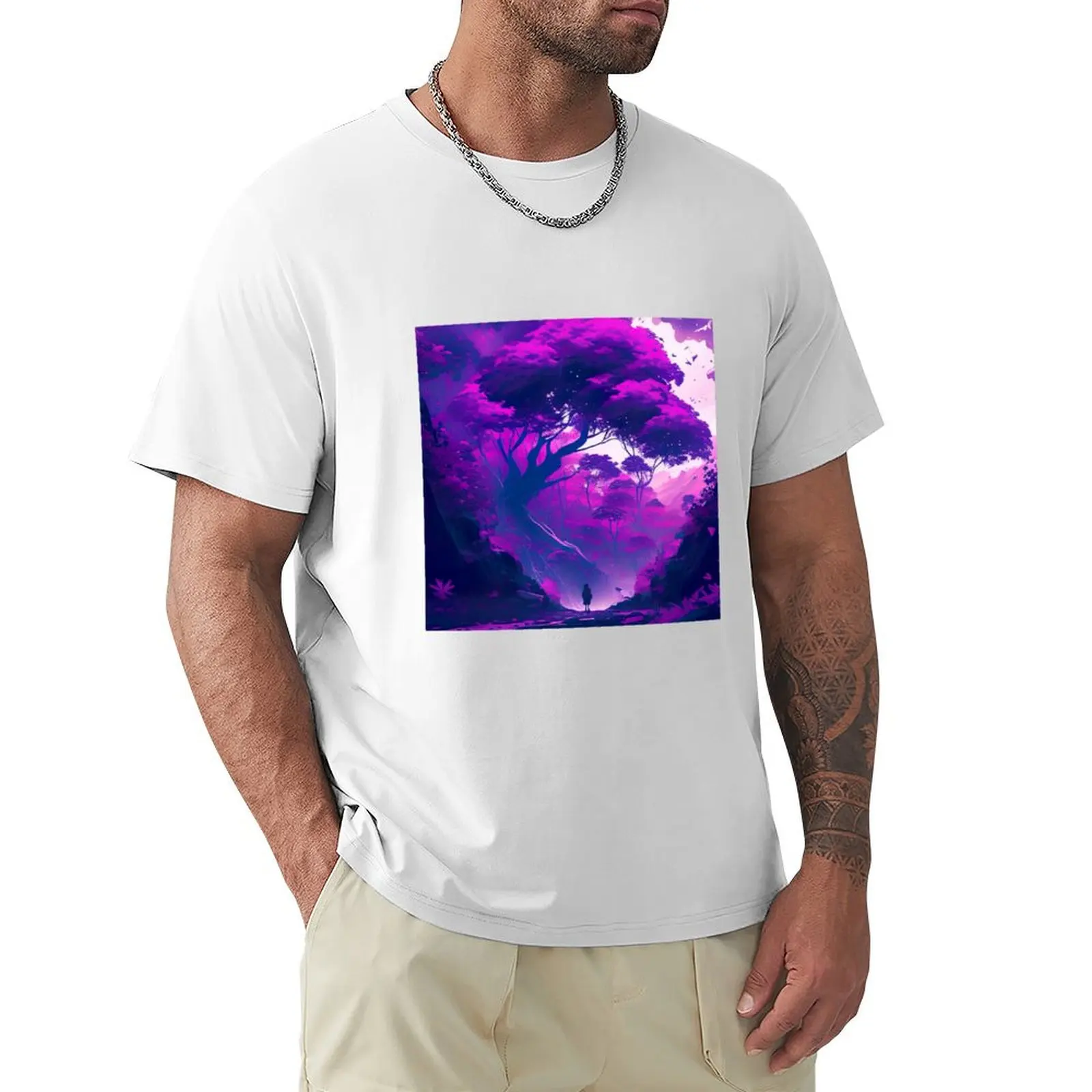 

Anime Mystical Forrest T-shirt Aesthetic clothing Blouse men graphic t shirts