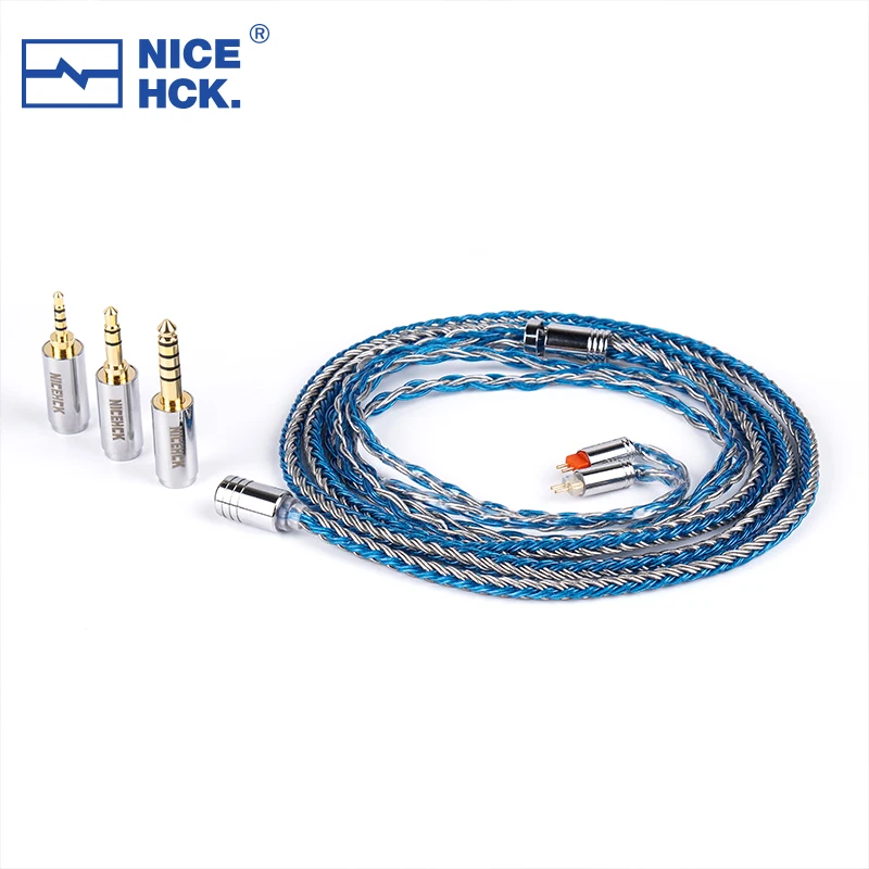 Nicehck-cabo de Atualização de Cobre e Liga Alloyultra Prata Plugue Modular Destacável Núcleo 16 em Mmcx 2pin para Cadenza