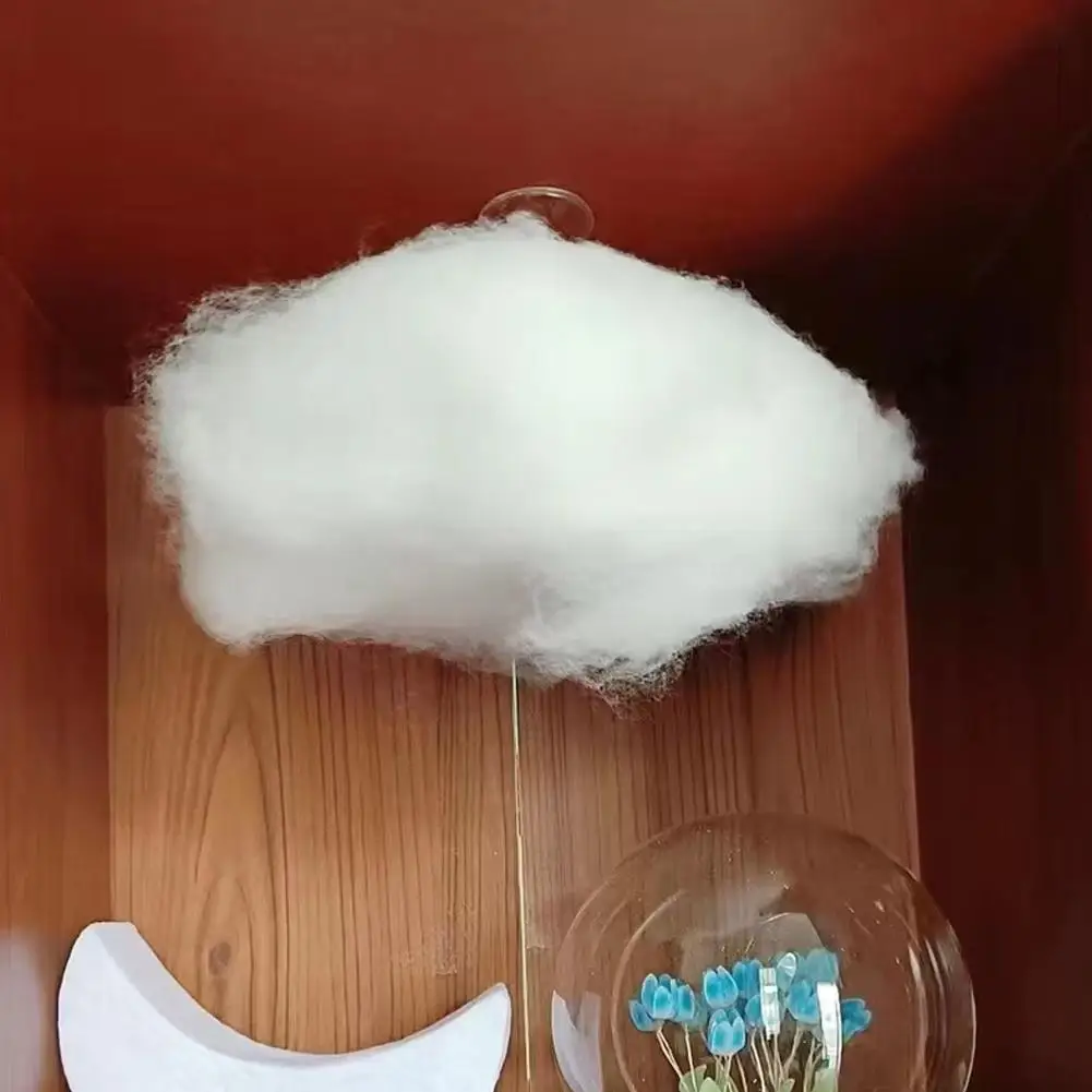 Künstliche weiße Baumwolle Wolke Hochzeit Hintergrund Dekor Requisiten Hintergrund T Bühne DIY Geburtstag Party Hochzeit hängen Ornament – Detail 11