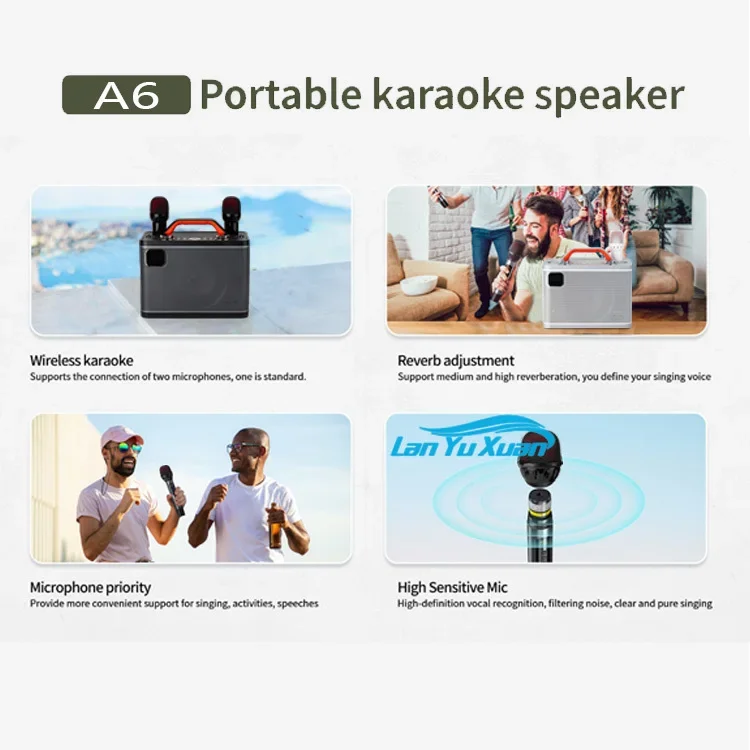Mini Karaoke Machine 25w Bluetooth Speaker Loud Stereo Sound Bluetooth Karaoke Machine with Screen