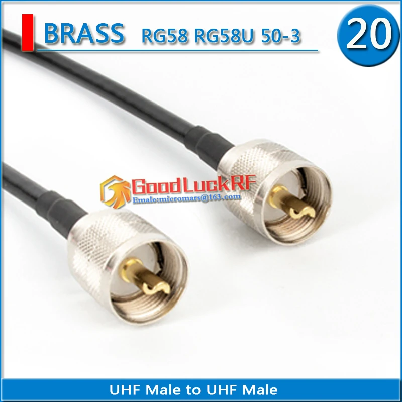 

Двойной разъем SL16 PL259 SO239 M type UHF штекер к UHF штекер Разъем Pigtail джемпер RG-58 RG58 3D-FB Удлинительный кабель 50 Ом низкие потери