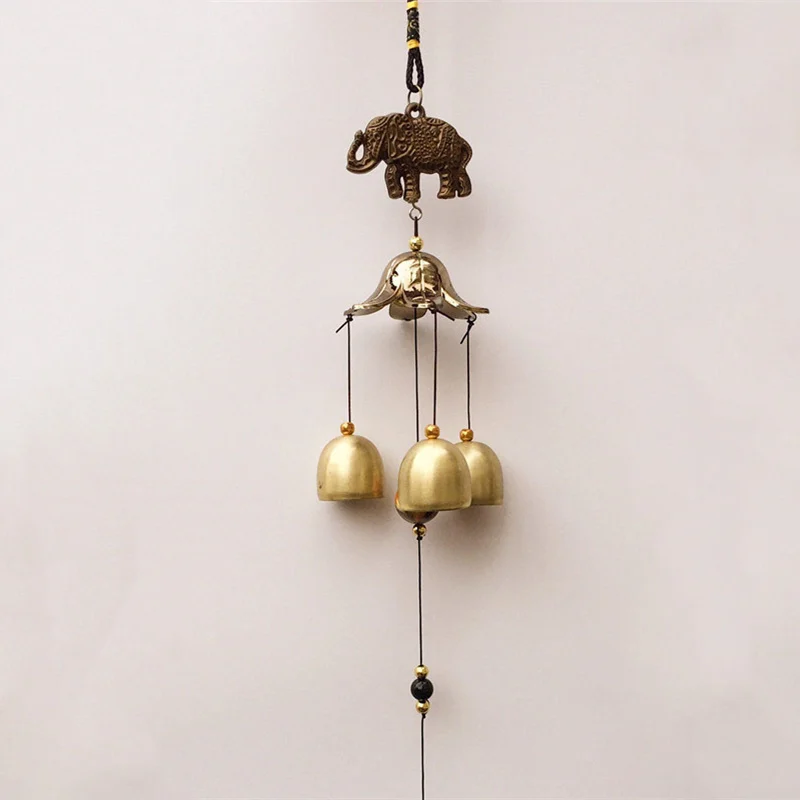 Outdoor Chime Copper 1Pcs Metal Outdoor Living Antique Wind Yard Garden Oriental Win Decoration Chinese Lucky Metal Wind Chimes