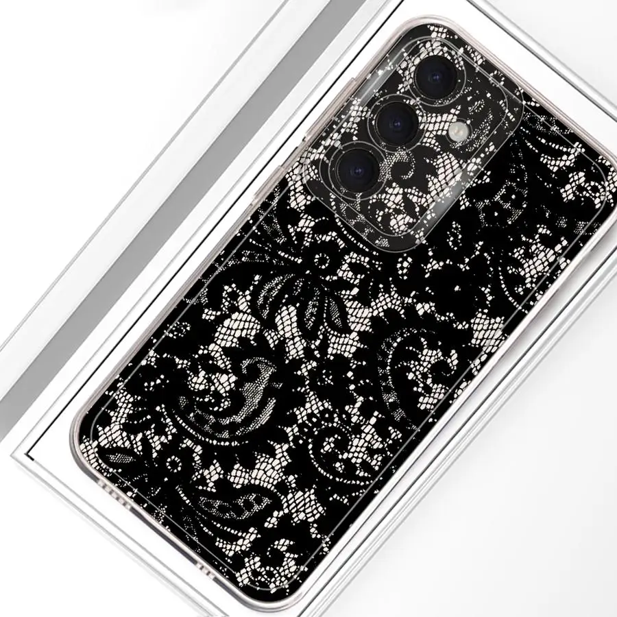 Elegant Lace Design Phone Case - Stylish & Protective Cover