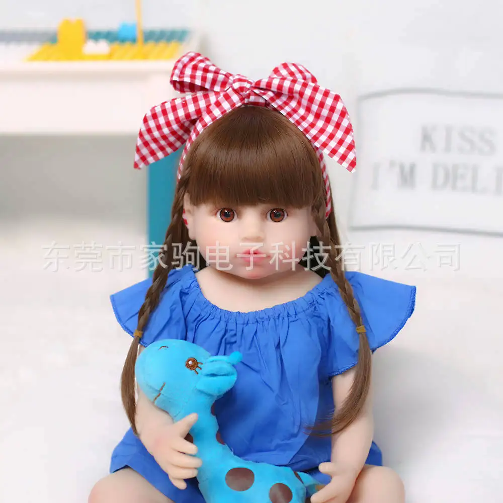 CUAIBB 55cm 21inch Soft Silicone Baby Dolls Realistic Lifelike Toddler