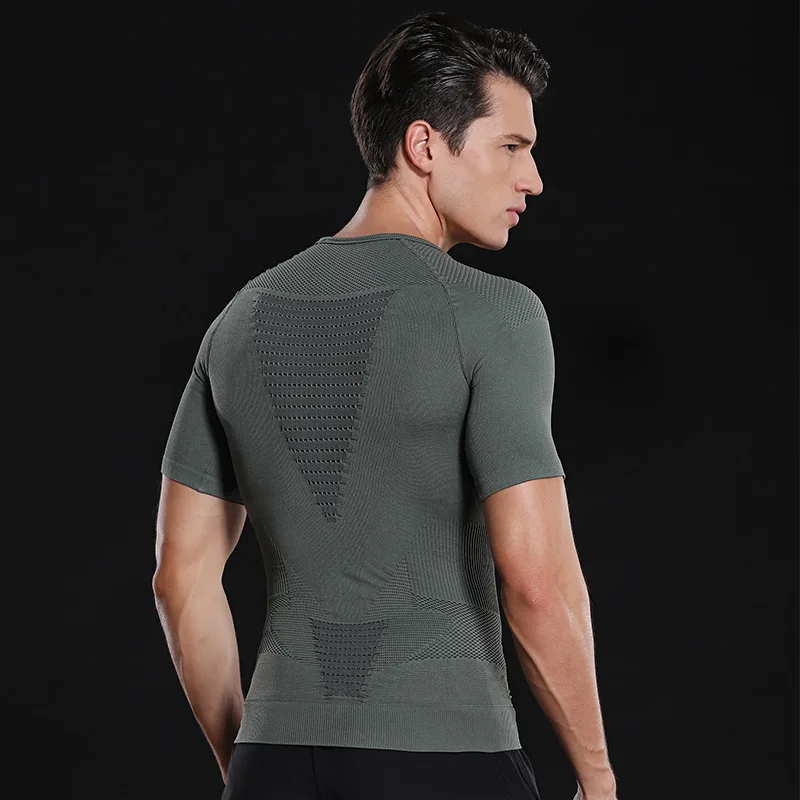 Men Sweat Chest Binder Shirts Gynecomastia Tops Body Shaper Slimming Waist Tight Underwear 