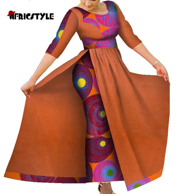 African Women's Dress Bazin Riche Traditional Ankara Print Lady Dress with Skin Fashion Robe Afrcaine Femme Lady Evening Gowns 17