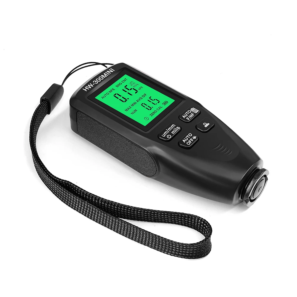 HW-300 Mini Coating Thickness Gauge Digital Automatic Film Thickness Meter Car Paint Coating Depth Gauge Tester