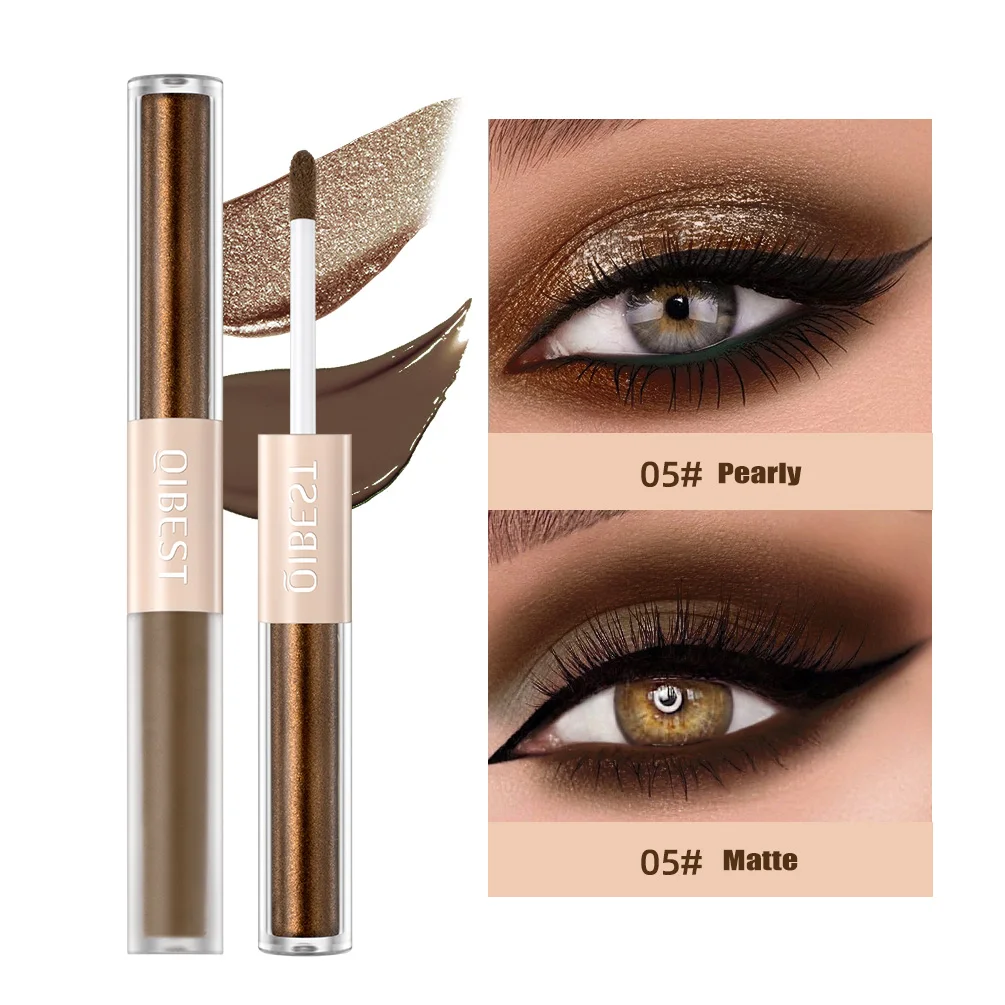 2 In 1 Stick Pearly Matte Eyeshadow Cream Smooth Nude Eye Makeup Liquid Contour Shadow Stick Waterproof Shimmer High Light Pen 3