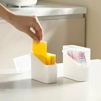 1pc/2pcs cheese slice storage box, butter storage refrigerator fresh-keeping box, coffee and tea bag desktop organizer box 1
