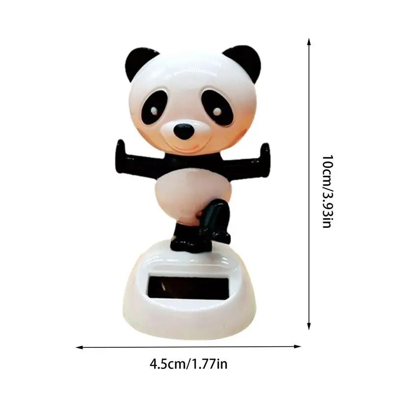 Cartoon Panda Doll Creative Shaking His Head Car Interior Decoration Accessory Solar powered shaking head ornaments, solar kimono doll ornament