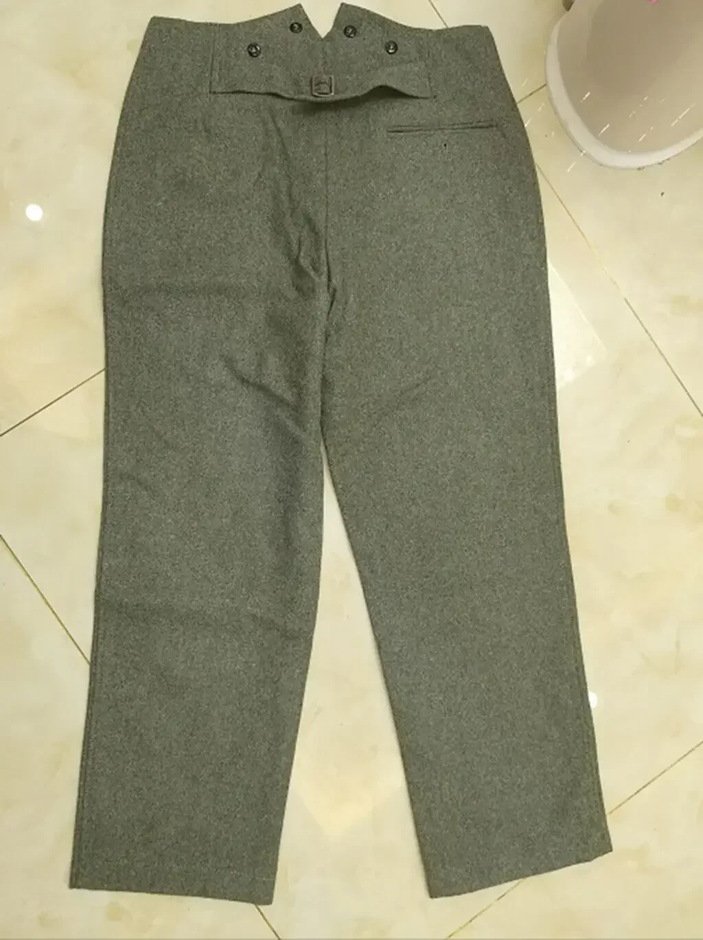 Reproduction GERMAN EM M40 FIELD GREY GREEN WOOL TUNIC & TROUSERS suit Military Exercise Uniform