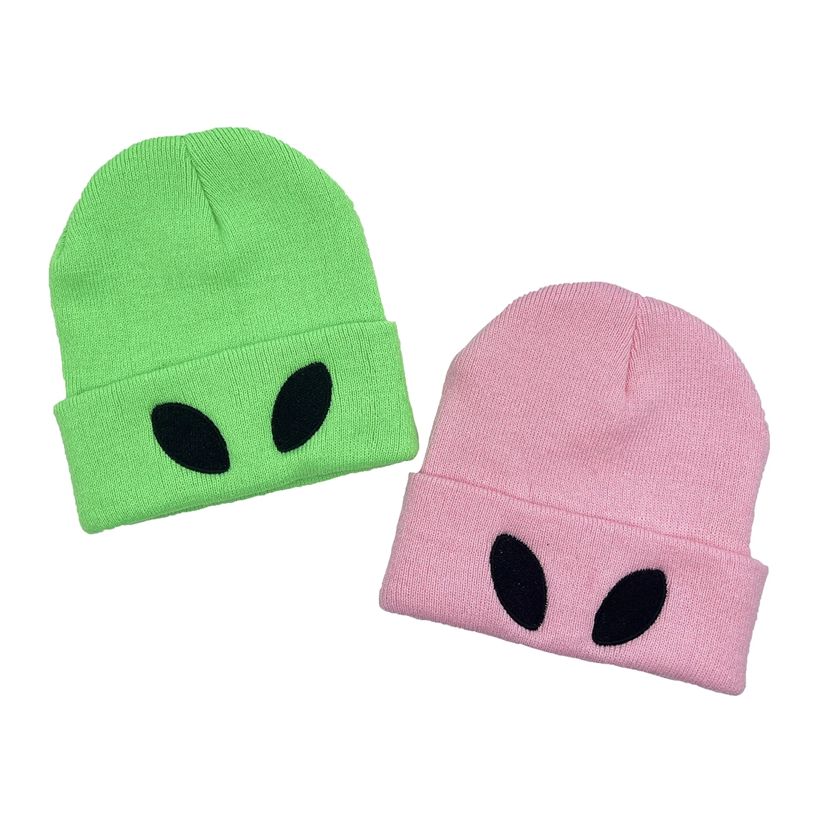 

new Fashion Autumn Alien eye Winter Embroidered couple style Wool Knitted Hat Hip hop Beanie Hat Keep Warm Men & Women