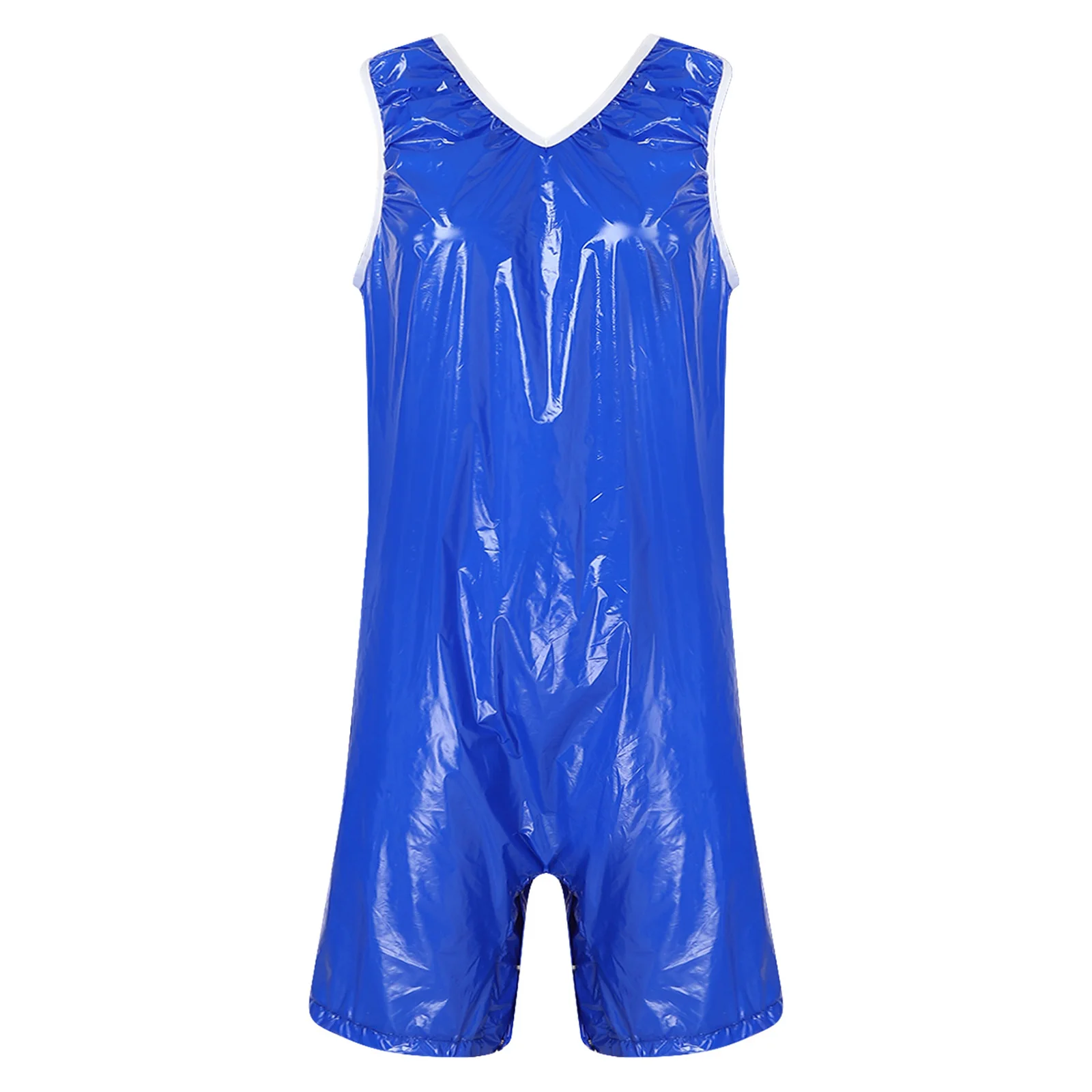 Women One-piece Swimsuit Waterproof Bodysuit Swimsuit Crotch Buttons Back Zipper Romper Jumpsuit Swimming Suit Rave Clubwear - 3
