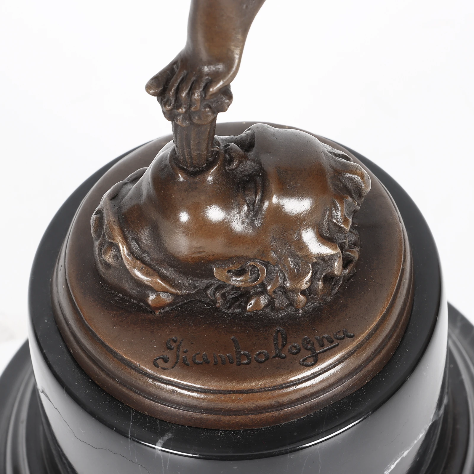 Mercury Statue Bronze Replica Greek God of Commerce Sculpture Antique Nude Man Antique Figurine Art Home Decoration Gifts 6