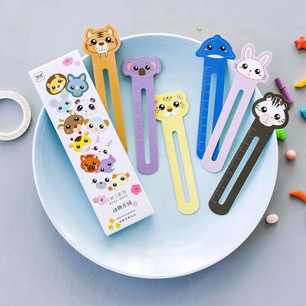 

Children Multifunction Stationery Supplies Gift Cartoon Book Clip Animal Farm Bookmark Ruler Bookfolder Pagination Mark