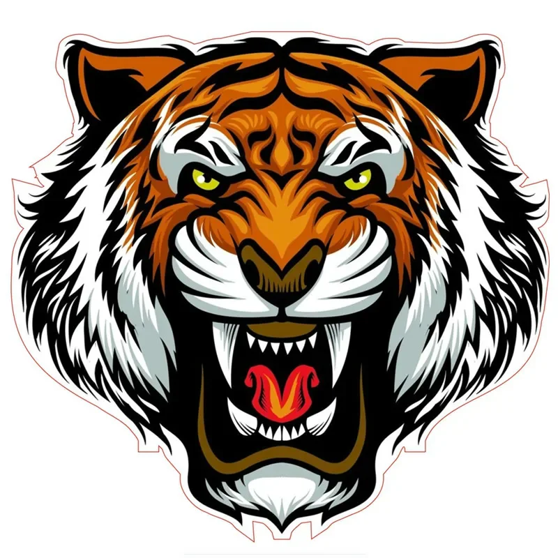 

Waterproof Cover Scratch Evil Tiger Car Stickers Decorative Vehicles With Creative Sunscreen Diesel Car PVC Stickers 15cm * 16cm