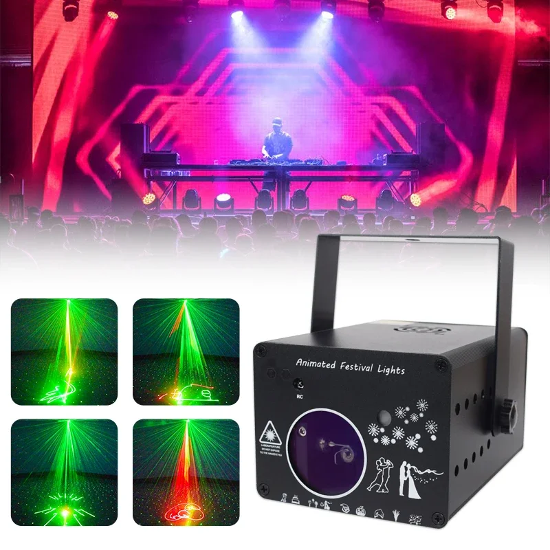 3D Full Color Animation Laser Projection Light Christmas Bar KtV Beam Animation Stage DJ Disc Laser Light