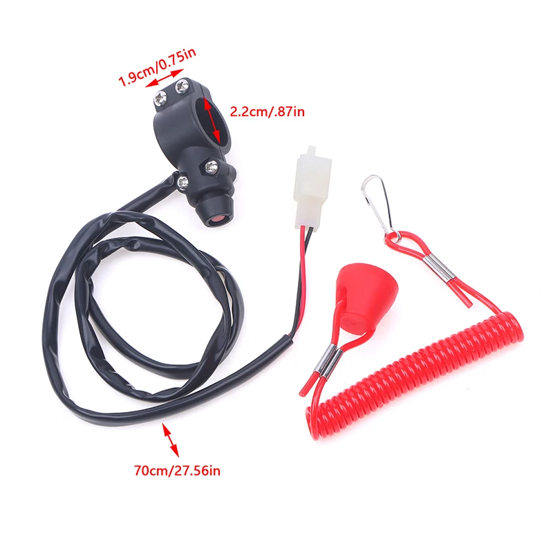 Universal Motorcycle Kill Switch & Safety Tether Cord