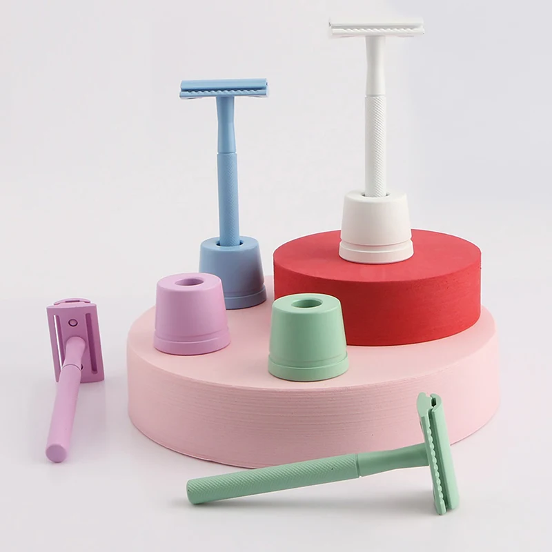 

1pc Safety Shaver Stand Holder Wide Opening Alloy Universal Men Shaving Brush Drying Stand Barber Accessories(No included Razor)