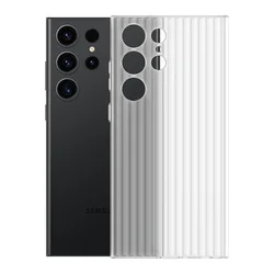 Ultra-Thin Luxury Transparent Matte Phone Case with Heat Dissipation for S25 ULTRA (Transparent White)