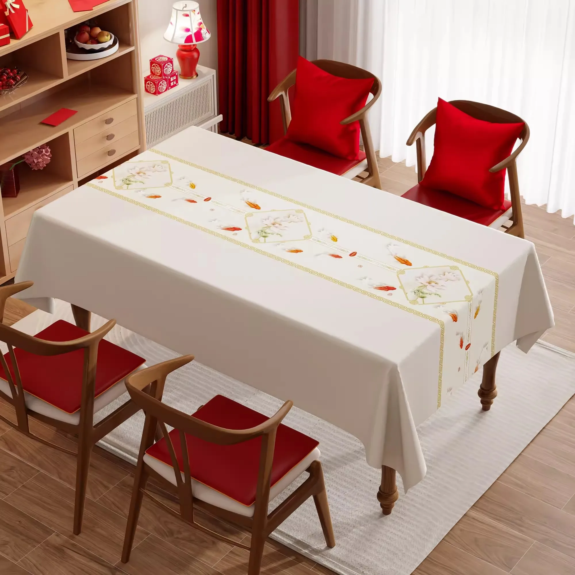 

1380637 Wind table cloth home tea table cloth cotton linen rectangular simple table cloth table mat