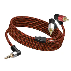 Right Angle Audio AUX Y Splitter Cable - Durable and Multi - functional - 3m