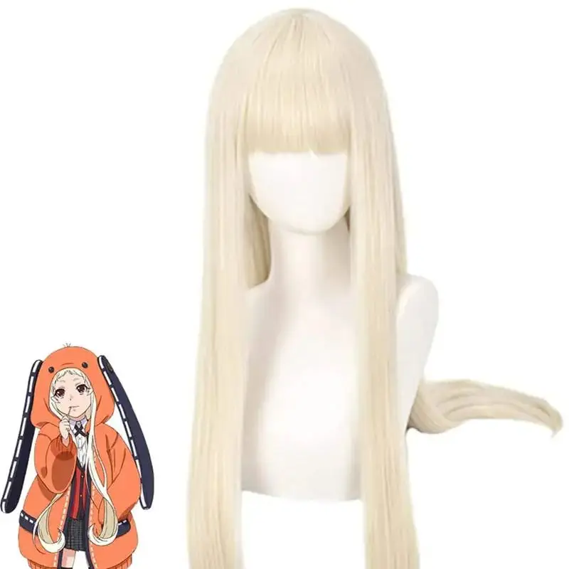 Creamy Blonde Long Straight Bangs Wig Image 1