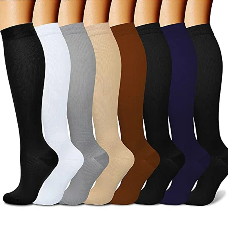 Compression Socks Men Women Hiking Running Flight Pregnancy Varicose Veins Marathon Sports Soccer Socks 20-30 MmHg