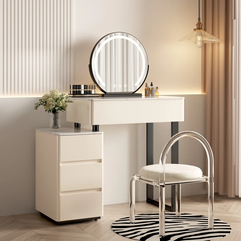 

Minimalist Elegant Dressing Table Storage Simple Classic Nordic Dressing Table European Modern Table Maquillage Furniture