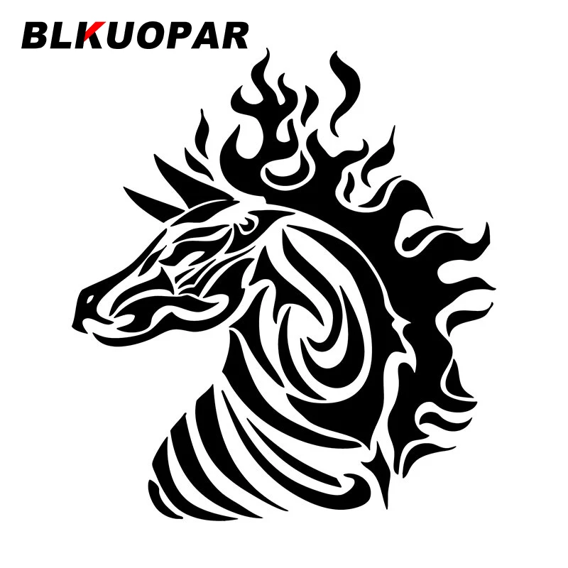 

BLKUOPAR Tribal Horse Car Stickers Creative Vinyl Decal Occlusion Scratch Windshield Trunk Graphics Surfboard Car Accessories