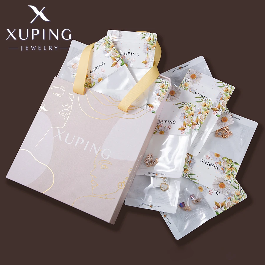 Xuping Jewelry Fashion Promotion Charm Gold Color Plated Mixed Rings Earrings Crystal Jewelry Necklace Pendants Box 5