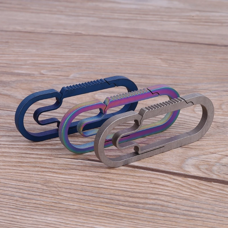 for Titanium Alloy Hanging Buckle Camping Carabiner Hooks Keychain Outd