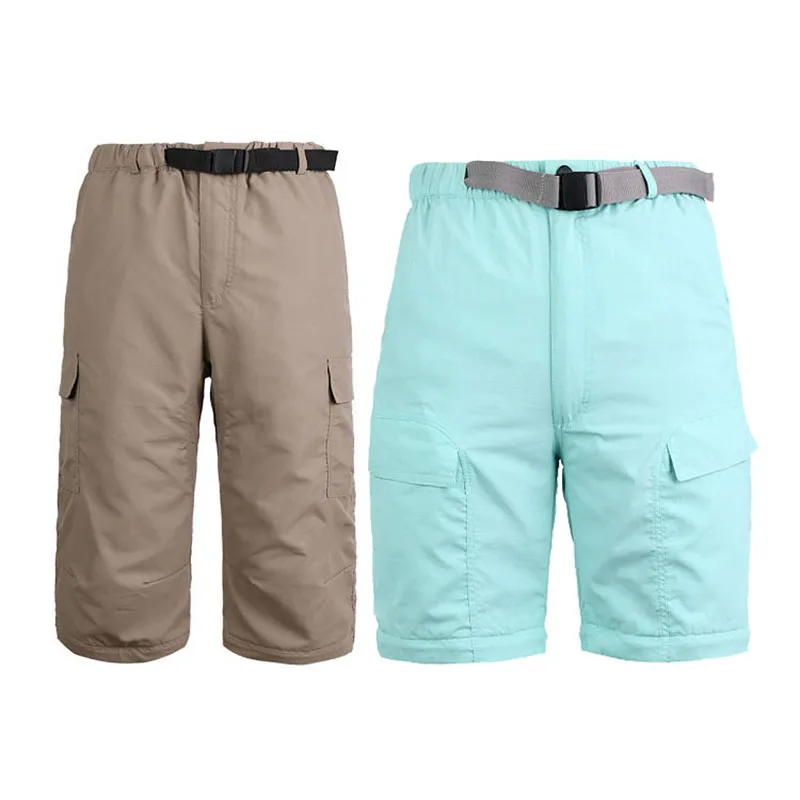 FALIZA Womens Spring Summer Cargo Pants Quick Dry Trousers Outdoor Sports Trekking Camping Hiking Removable Pants Female Shorts