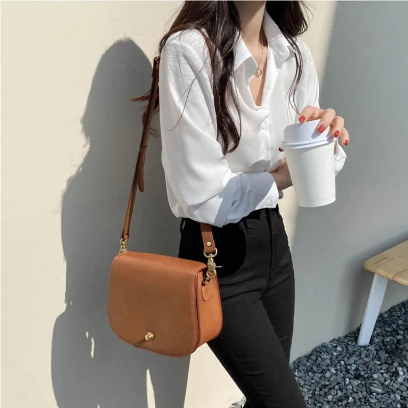 New Autumn Women's Clothing  Women's Long Sleeve Cardigan Shirt Fashion Button Single-breasted Lapel Casual Shirt Elegant Top