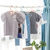 1-10Pcs Children Clothes Hanger Baby Clothing Organizer Display Hangers Plastic Kids Coats Windproof Holder Rack Closet Storage 5