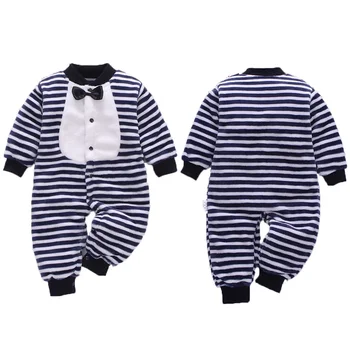 Newborn Baby Spring Winter Clothes Infant Jacket for Girls Jumpsuit for Boys Soft Flannel Bebe Romper Baby Clothes 0-18 Month 2
