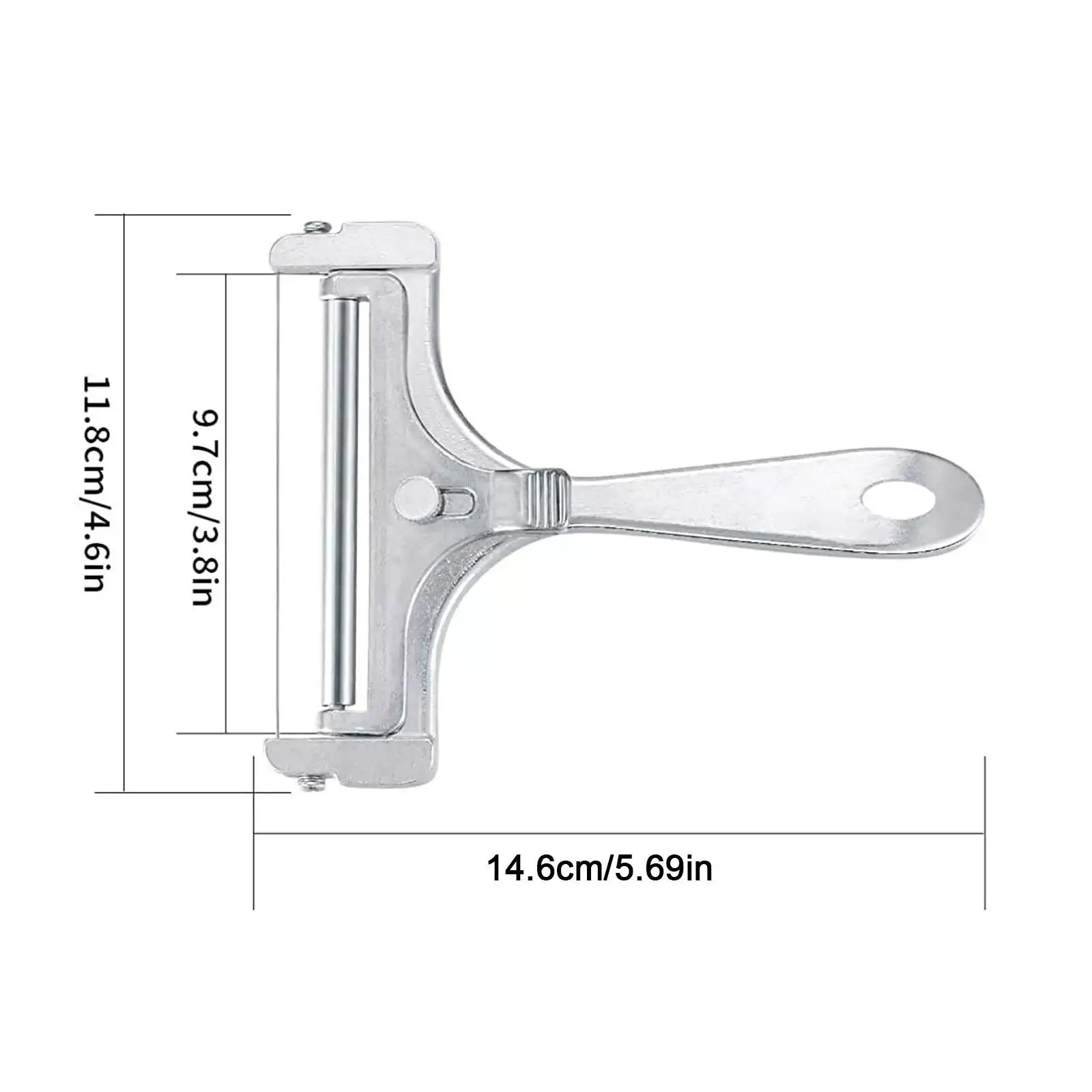 Premium Steel Cheese Slicer With Wire Adjustable Thickness Cheese Butter Cutter For Effortless Cutting Everyday