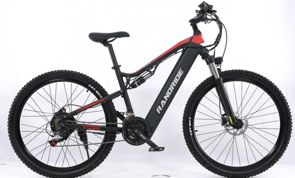 Ebike YG90 bici da strada elettrica ibrida full suspension e bike 1000W 48v 17AH e mountainbike per uomo elektro fahrrad ebike